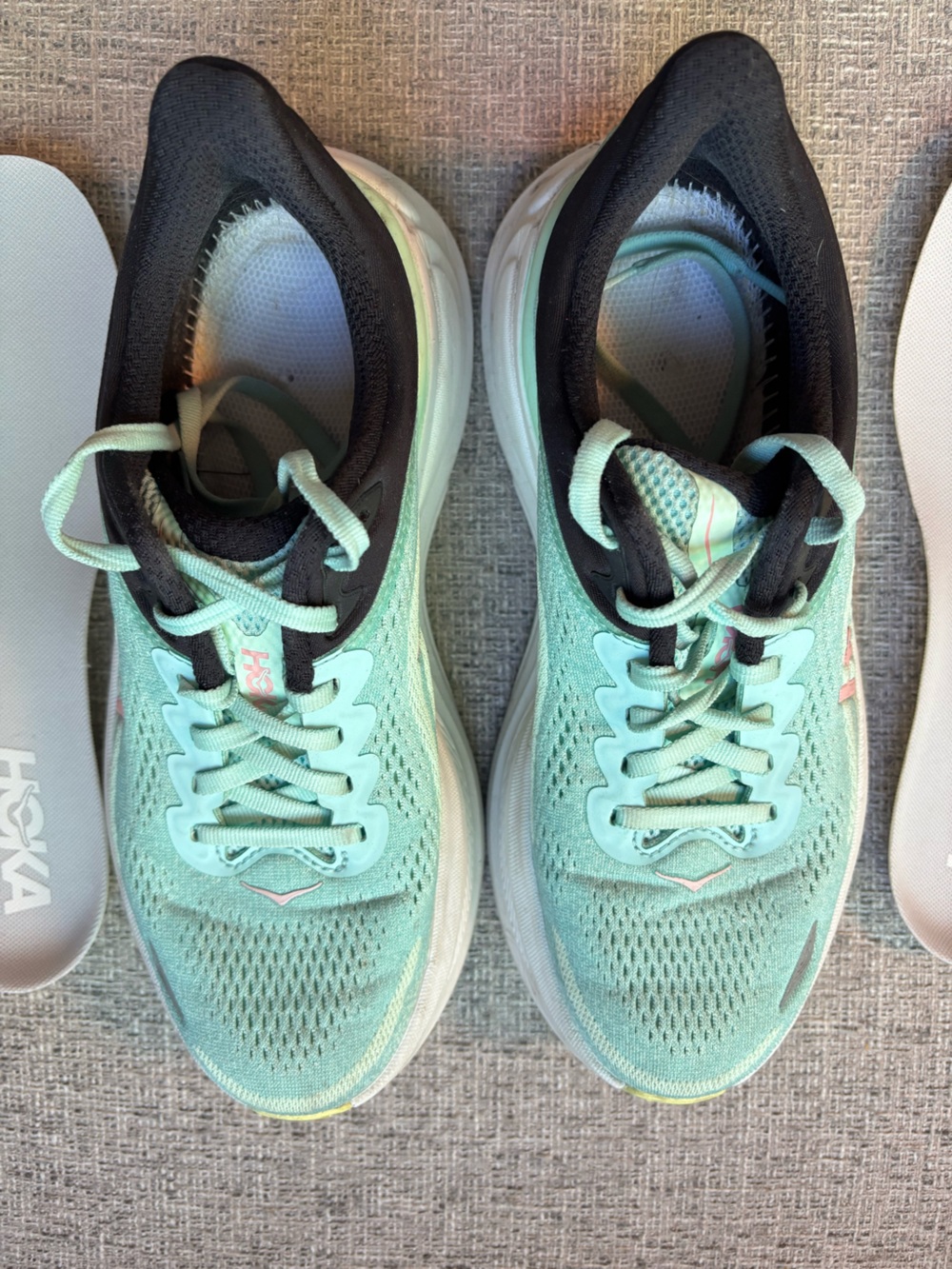 HOKA ONE ONE W Bondi 9 Blue Spark/Mint Fluorite Women's 7.5B - Picture 5 of 10